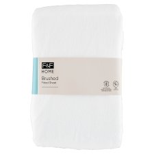 F&F Home Brushed Fitted Sheet White 160 x 200 x 25 cm