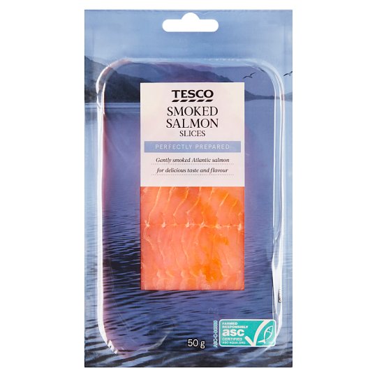 Tesco Smoked Salmon Slices 50 g