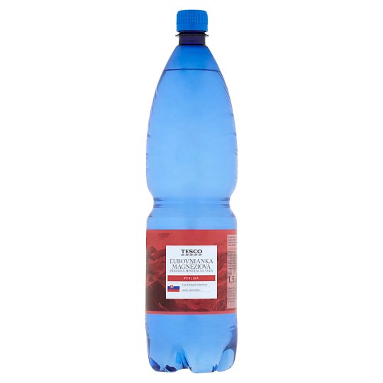 Tesco Ľubovnianka magnéziová prírodná minerálna voda perlivá 1,5 l