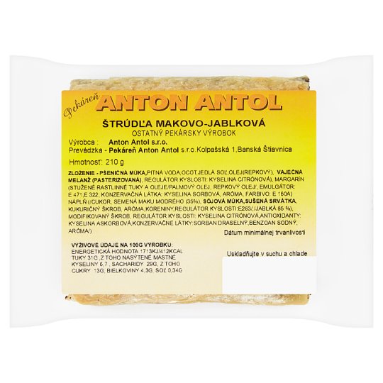 Pekáreň Anton Antol Štrúdľa makovo-jablková 210 g