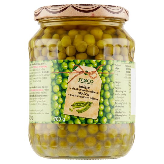 Tesco Peas in Sweet-Salt Brine 700 g
