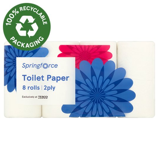 Springforce Toaletný papier 2 vrstvy 8 kotúčov