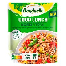 Bonduelle Good Lunch Spelt, Garden Peas, Black Eyed Beans, Tomatoes, Red Peppers, Olives 250 g