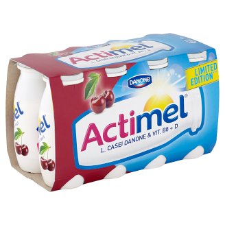 Danone Actimel Jogurtové mlieko s vitamínmi B6 a D - višňa a acerola 8 x 100 g
