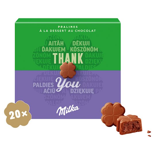 Milka Thank You Box of Chocolates, Cocoa Filling 110 g