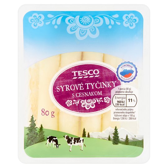 Tesco Syrové tyčinky s cesnakom 80 g