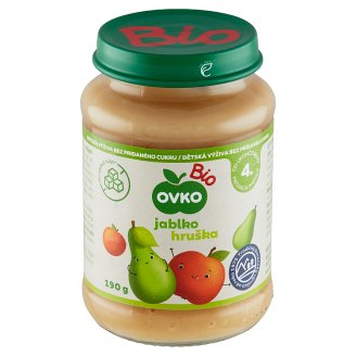 Ovko Bio Dojčenská výživa hrušková s jablkami 190 g