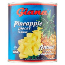 Giana Ananás kúsky v sladkom náleve 850 g