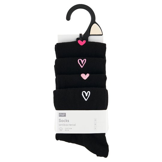 F&F 4 Pack Embroided Sock ML, Multicolor Tesco Groceries