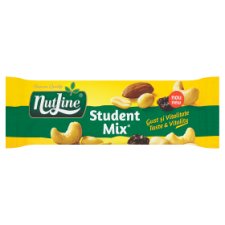 Nutline Student Mix Zmes na sucho pražených lúpaných orechov a hrozienok 50 g