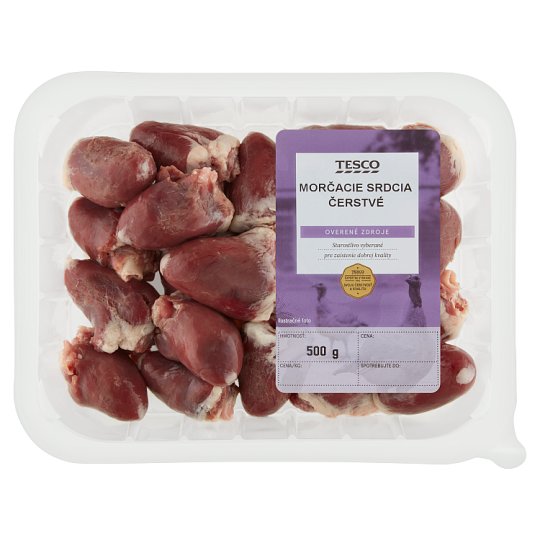 Tesco Morčacie srdcia čerstvé 500 g