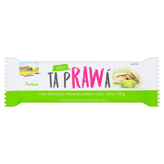 Bona Vita Ta Prawá Raw tyčinka s pistáciami 50 g
