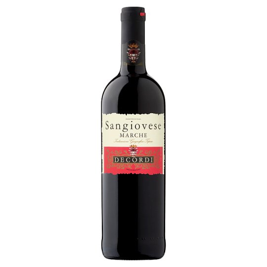 Decordi Sangiovese Marche IGT intenzívne a mäkké červené víno 0,75 l
