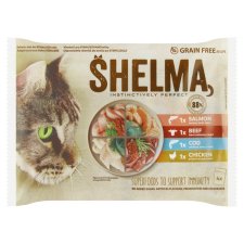 Shelma Steamed Filets without Grain with Chicken, Beef, Salmon and Cod 4 x 85 g