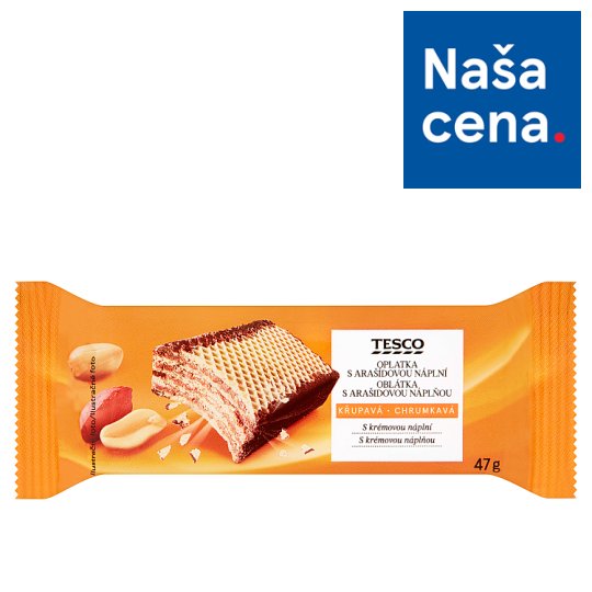 Tesco Oblátka s arašidovou náplňou 47 g