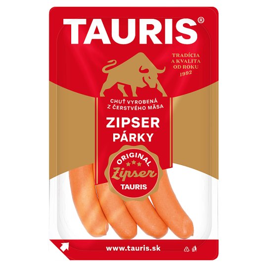 Tauris Zipser párky originál 0,165 kg