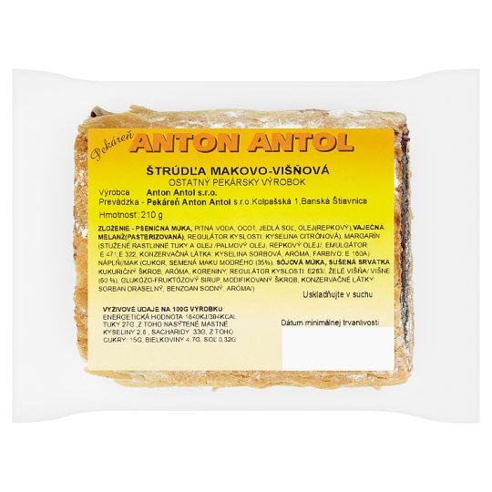 Pekáreň Anton Antol Štrúdľa makovo-višňová 210 g