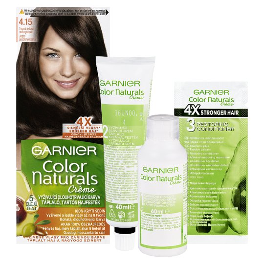 Garnier Color Naturals Permanent Hair dye 4 .15 Frosty dark mahagony