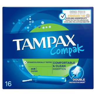Tampax Compak Super Tampóny S Aplikátorom 16 ks