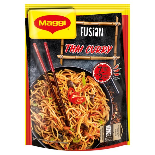MAGGI Fusian Pikantné opekané rezance s chuťou Thai Curry vrecko 128 g