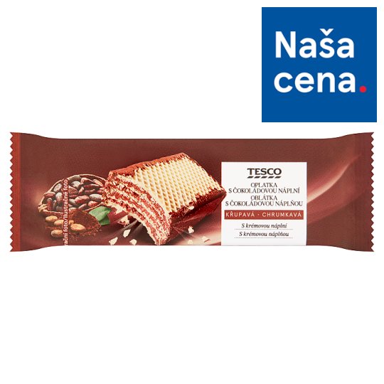 Tesco Oblátka s čokoládovou náplňou 47 g