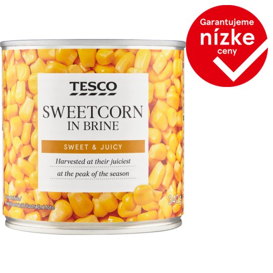 Tesco Sweet Corn in Brine 340 g Tesco Groceries