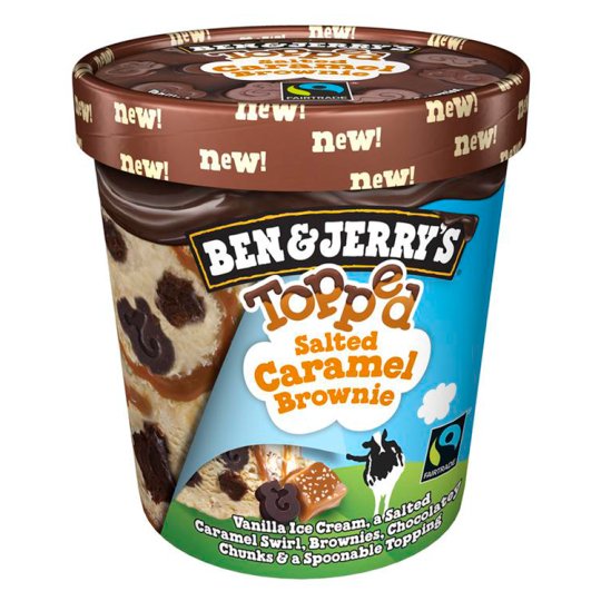 Ben & Jerry's Topped Salted Caramel Brownie mrazený krém ...