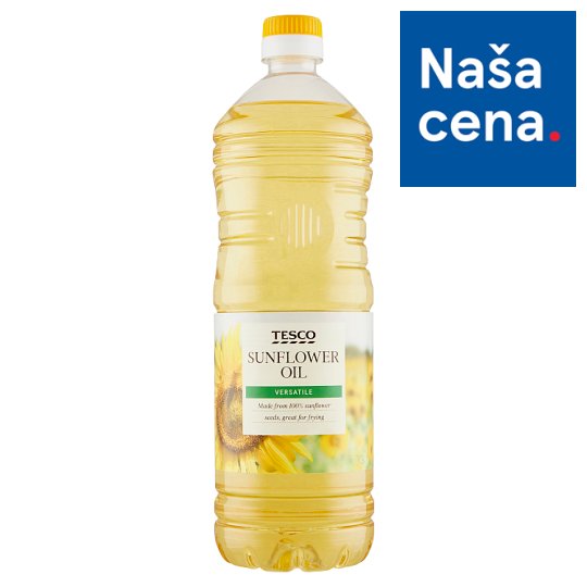 Tesco Rafinovaný jedlý rastlinný olej slnečnicový 1 l