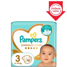 Pampers Premium Care Size 3, Nappy x78, 6kg-10kg