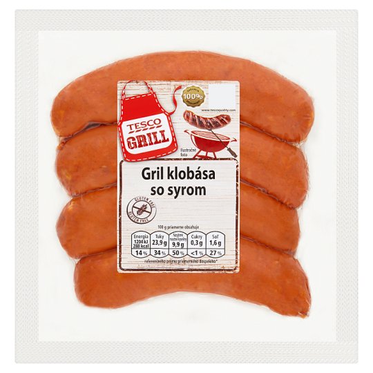 Tesco Grill Gril klobása so syrom 400 g