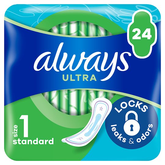 Always Ultra Standard (Veľkosť 1) Menštruačné Vložky 24 ks