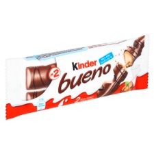 Kinder Bueno Wafers in Milk Chocolate Filled with Hazelnut Filling 2 x 21.5 g