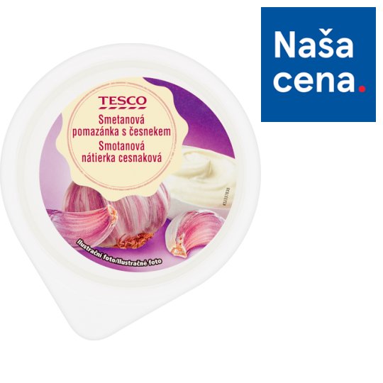 Tesco Smotanová nátierka cesnaková 150 g
