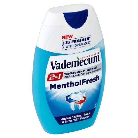 Vademecum zubná pasta Menthol Fresh 2v1 75 ml
