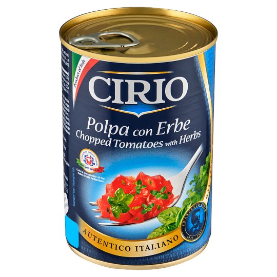 Cirio Lúpané krájané paradajky v paradajkovej šťave s bylinkami 400 g