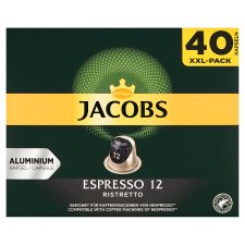 Jacobs Espresso 12 Ristretto Roasted Ground Coffee in Capsules 40 pcs 208 g