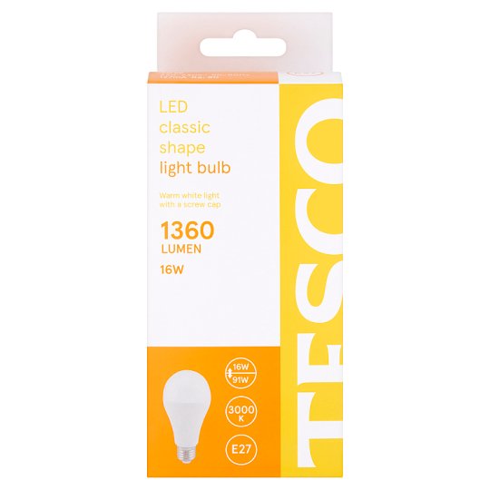 Tesco Žiarovka LED 16W (91W) E27 teplé biele svetlo