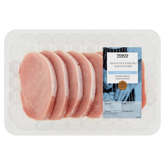 Tesco Bravčové karé bez kosti plátky 0,720 kg