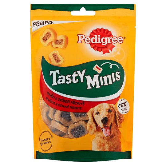 Pedigree Tasty Bites Doplnkové krmivo pre dospelých psov s hovädzím 155 g