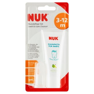NUK Zubná pasta + náprstok na zúbky 3-12 m 40 ml