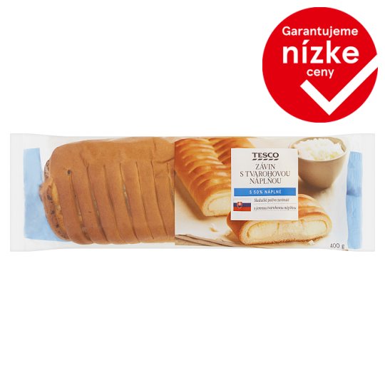 Tesco Závin s tvarohovou náplňou 400 g
