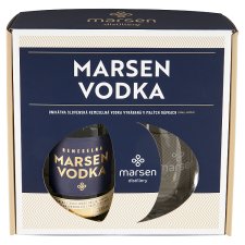 Marsen Remeselná vodka 40% darčekové balenie 0,7 l s pohárom