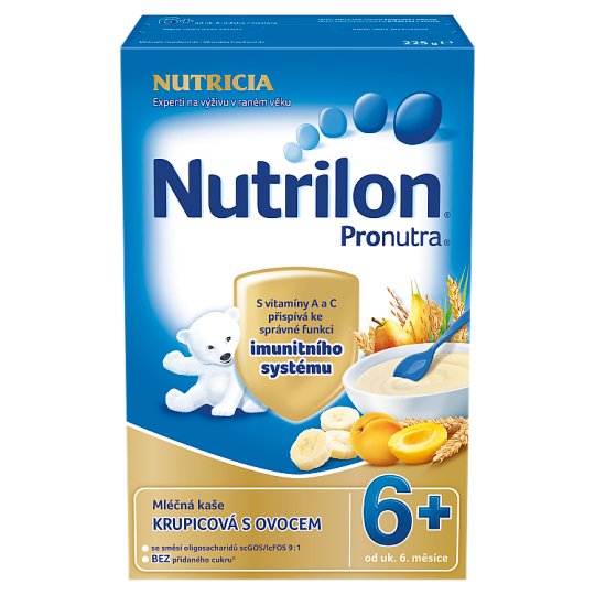 Nutrilon Pronutra 6+ mliečna kaša krupicová s ovocím 225 g