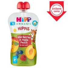 HiPP HiPPis Bio jablko-broskyne-lesné ovocie 100 g