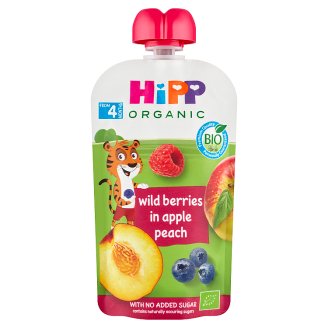 HiPP HiPPiS Bio 100 % ovocie jablko-broskyne-lesné ovocie 100 g