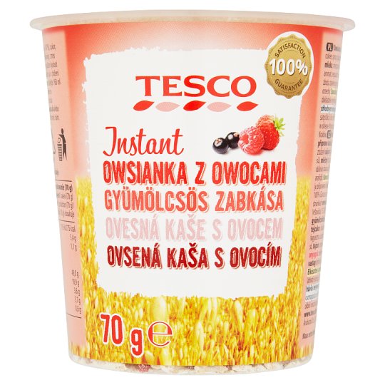 Tesco Instant Oatmeal with Fruits 70 g Tesco Groceries