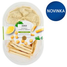 Tesco Cícerovo-sezamová nátierka s limetkovou šťavou s tyčinkami Grissini 140 g