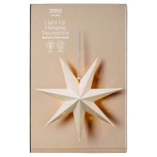 Tesco Home White Paper 7 Arms Star Lights