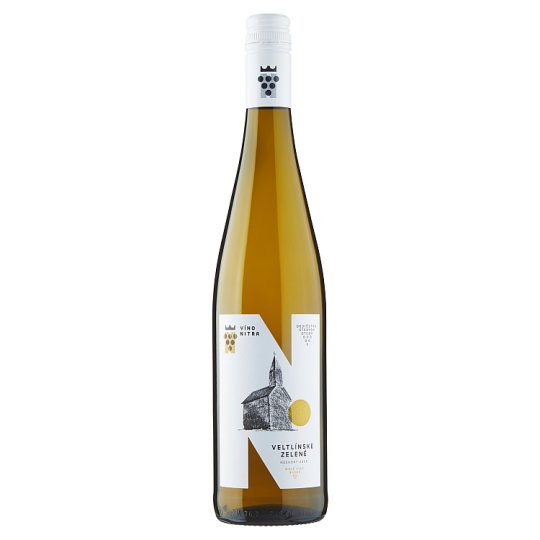 Víno Nitra Veltlínske zelené biele víno neskorý zber suché D.S.C. 0,75 l