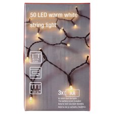 Snow Meister SM2575 50 LED Warm White Battery String Light